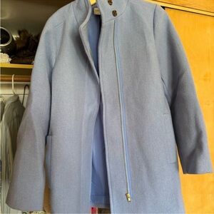 J. Crew Powder Blue Wool-Blend Coat NWT size 10 NEW